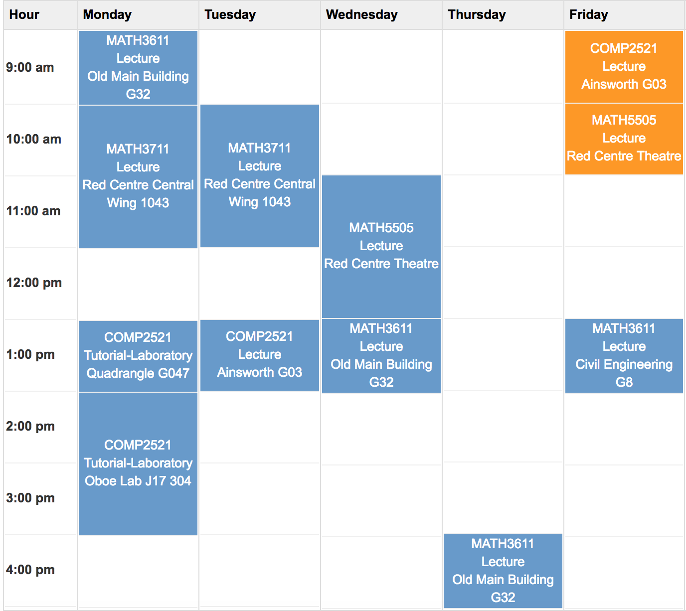 UNSW Semester 1 2018 Timetables Bored Of Studies